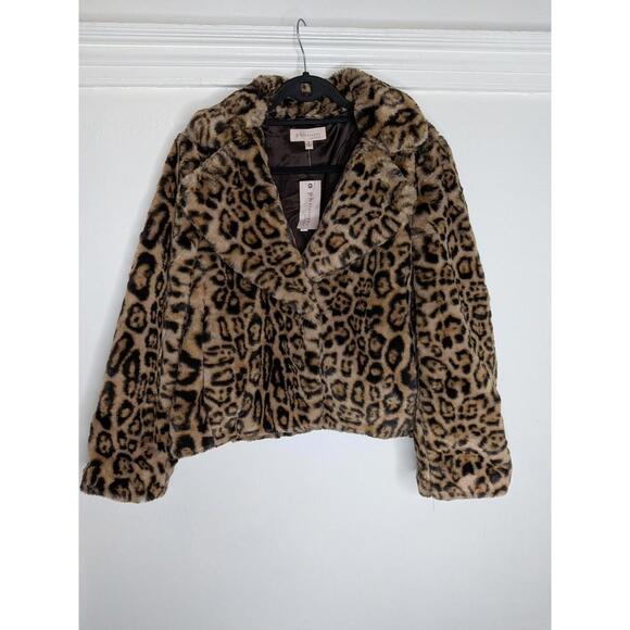 Jackets & Blazers - Philosophy Republic Clothing Jacket Womens Medium Brown Leopard Faux Fur